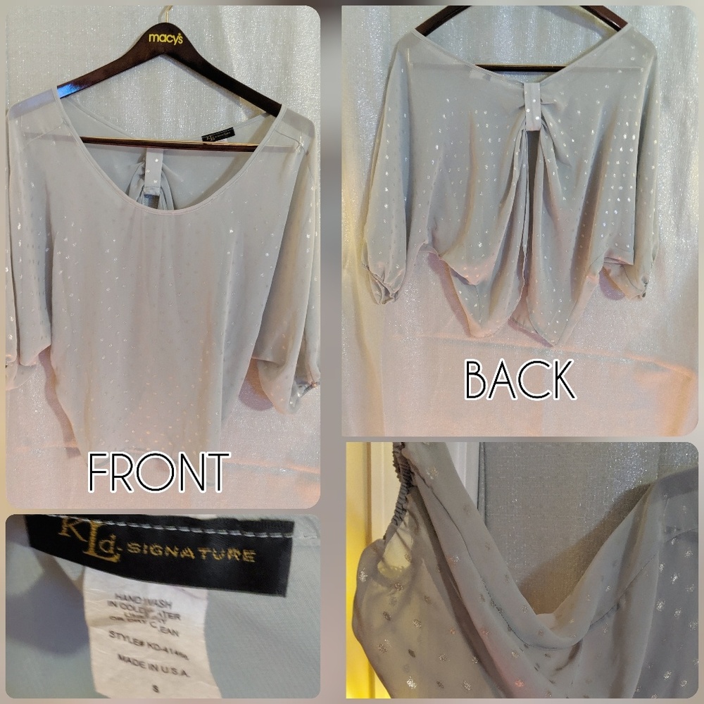 Sheer Silver Top